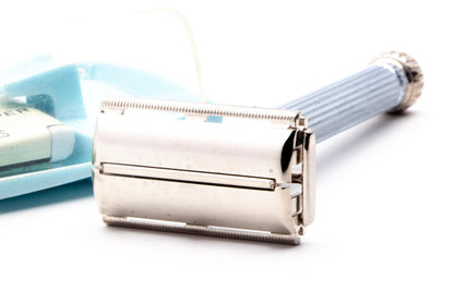 1962 H4 Gillette Blue Star Lady Gillette Set w/ Case & Blade Bank | Original Condition
