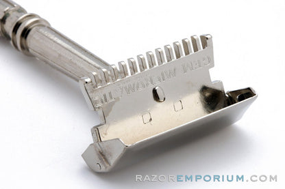 1930's Gem Micromatic TTO Single Edge Safety Razor Factory Nickel