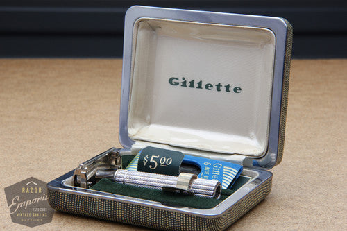 Gillette 1954 President DE Safety Razor - Original Rhodium Finish MINT