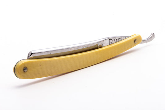 5/8" Vintage Restored ROTH Straight Razor with Faux Ivory Scales