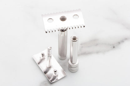 1920 Gillette Single Ring Old Type Double Edge Safety Razor | Rhodium Revamp