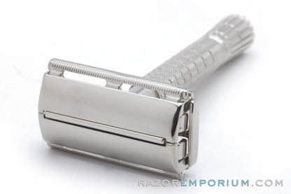1956 Gillette Flare Tip Super Speed DE Safety Razor Factory Nickel Revamp | Made in Mexico NICE