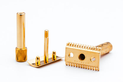 1920's Gillette New Improved Gold Richwood G Safety Razor Set