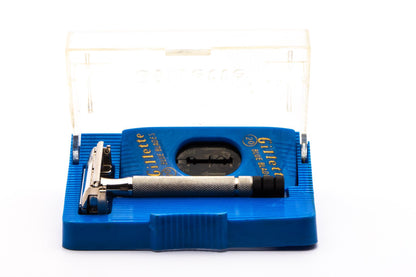 1952 X2 Gillette Black Tip Super Speed Safety Razor Set | Original Condition
