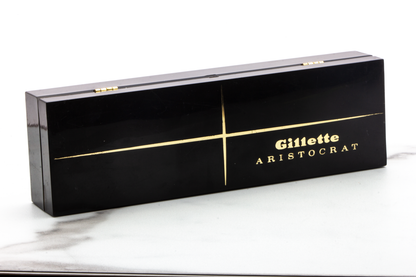 1961 G3 Gillette Gold Slim Aristocrat Adjustable Double Edge Safety Razor Set | Original Condition
