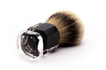 Modern Restored | Shavemac Acrylic Clear & Black Shaving Brush & Box