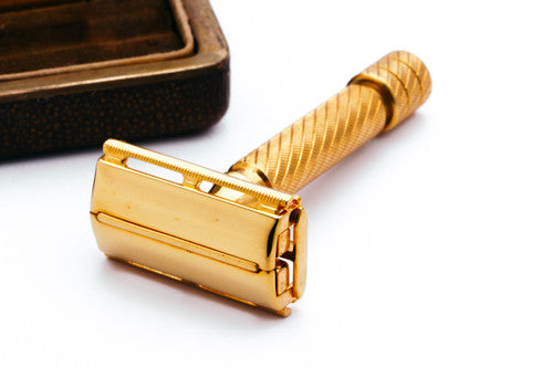 1940's Gillette British Aristocrat Safety Razor No 21 Set 24K Revamp