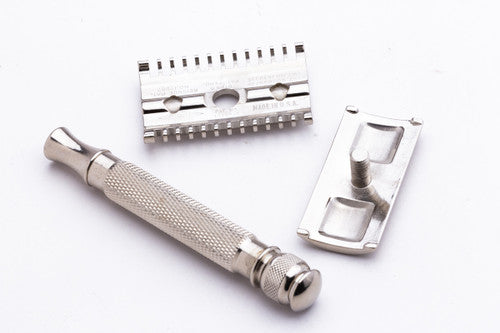1930s Gillette Goodwill Bakelite DE  Safety Razor Factory Nickel Revamp
