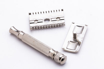 1930s Gillette Goodwill Bakelite DE  Safety Razor Factory Nickel Revamp