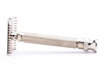 2010's Cooncat Bob Stainless Steel DE Safety Razor Handle with 1930's NEW Gillette Head