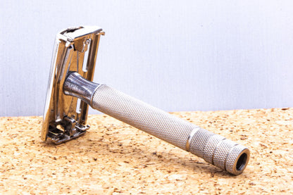 1951 W4 Gillette Super Speed Double Edge Safety Razor | Factory Nickel Revamp