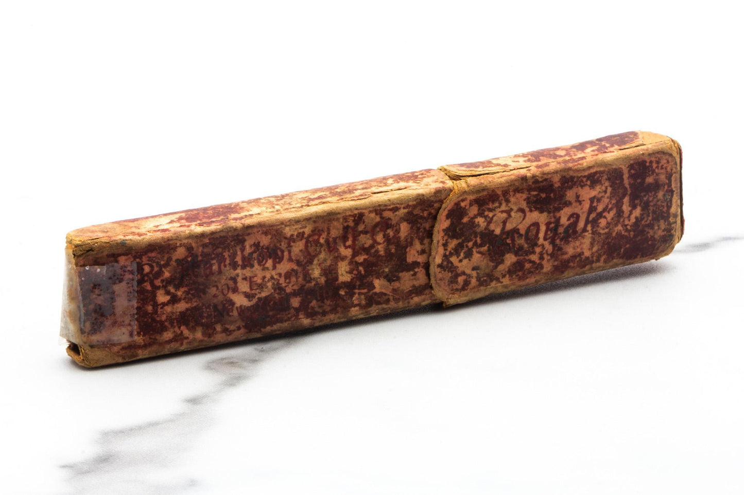 5/8" Vintage Restored 133 Red Imp Ludo Straight Razor With Coffin