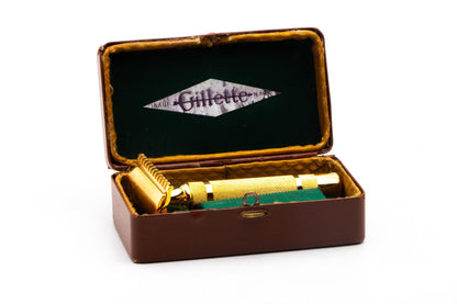 1935 Gillette Gold Open Comb NEW Common Bar Double Edge Safety Razor | 24K Gold Revamp