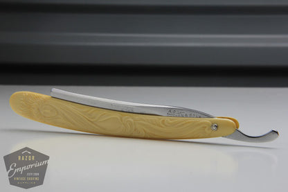 5/8" A.G. Horden & Sons Hollow Grind Straight Razor w/ Woman Face Scales | Sheffield, England