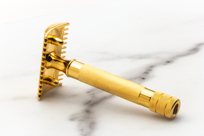1905 Gillette Gold Single Ring Double Edge Safety Razor Set | 24K Gold Revamp