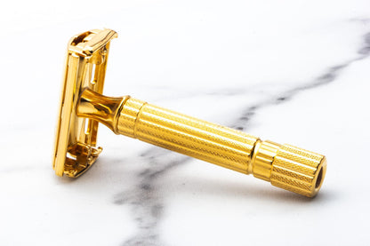 1948-50 Gillette Aristocrat Gold Double Edge Safety Razor Set | 24K Gold Revamp