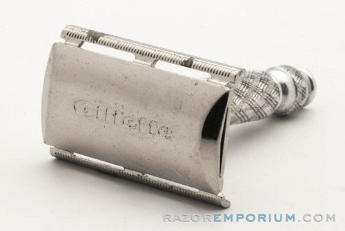 1970 P2 Gillette Ball End Tech Travel Spiral Handle Razor