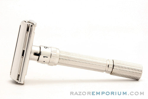 1963 Gillette Slim Adjustable DE Safety Razor Rhodium Revamp - I1