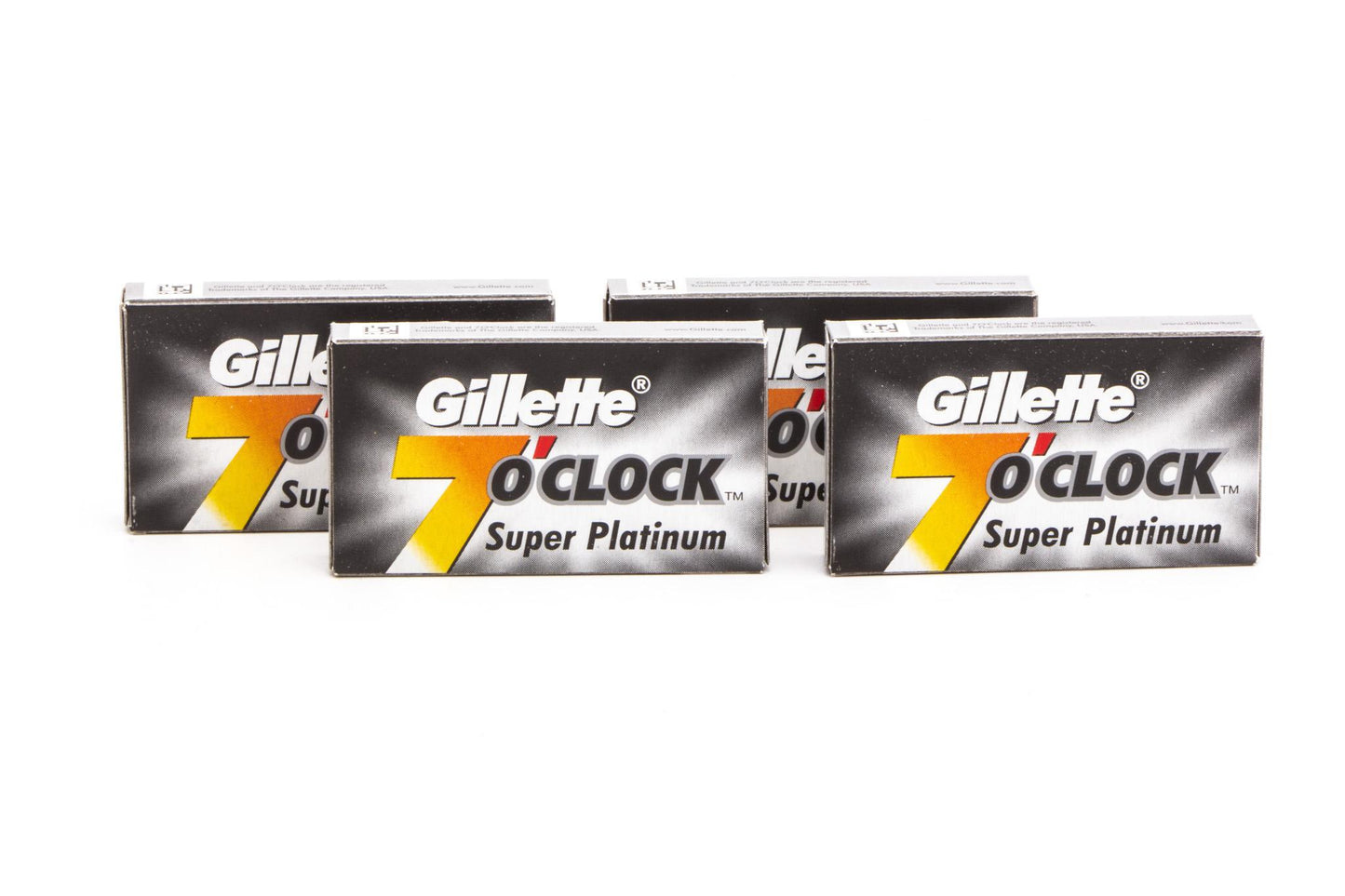 Gillette 7 O'clock Black Super Platinum Double Edge (DE) Razor Blades