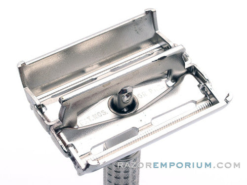1960 F3  Gillette Flair Tip Super Speed Safety DE Razor | Factory Nickel Revamp