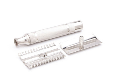 1930's Gillette NEW Long Comb Common Bar Handle Safety Razor | Factory Nickel Revamp