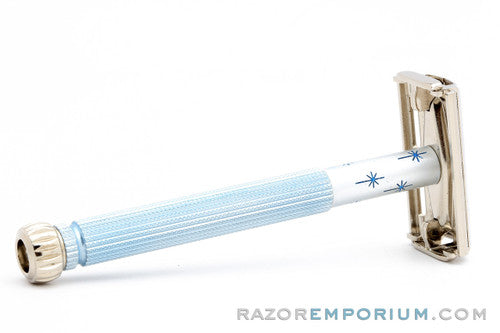 1963 Gillette I1 Blue Star Lady Gillette DE Safety Razor