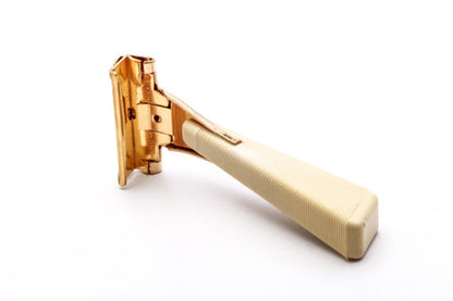 1960's Eversharp Schick Hydro Magic Gold Injector with Cream Bakelite Handle & Orig. Case