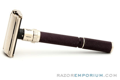 1981 B4 Gillette Super Adjustable "Black Beauty" DE Safety Razor Set