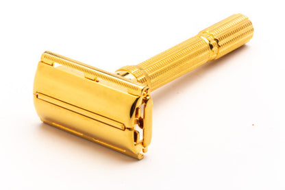 1963 I3 Gillette Slim Aristocrat Adjustable Double Edge Safety Razor | 24k Gold Revamp