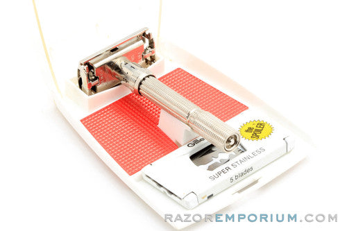 1965 Gillette Slim Adjustable TTO Safety Razor with Case K1