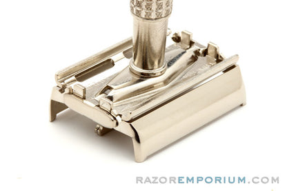 1965 K4 Gillette Flare Tip DE Super Speed Safety Razor | Factory Nickel Revamp