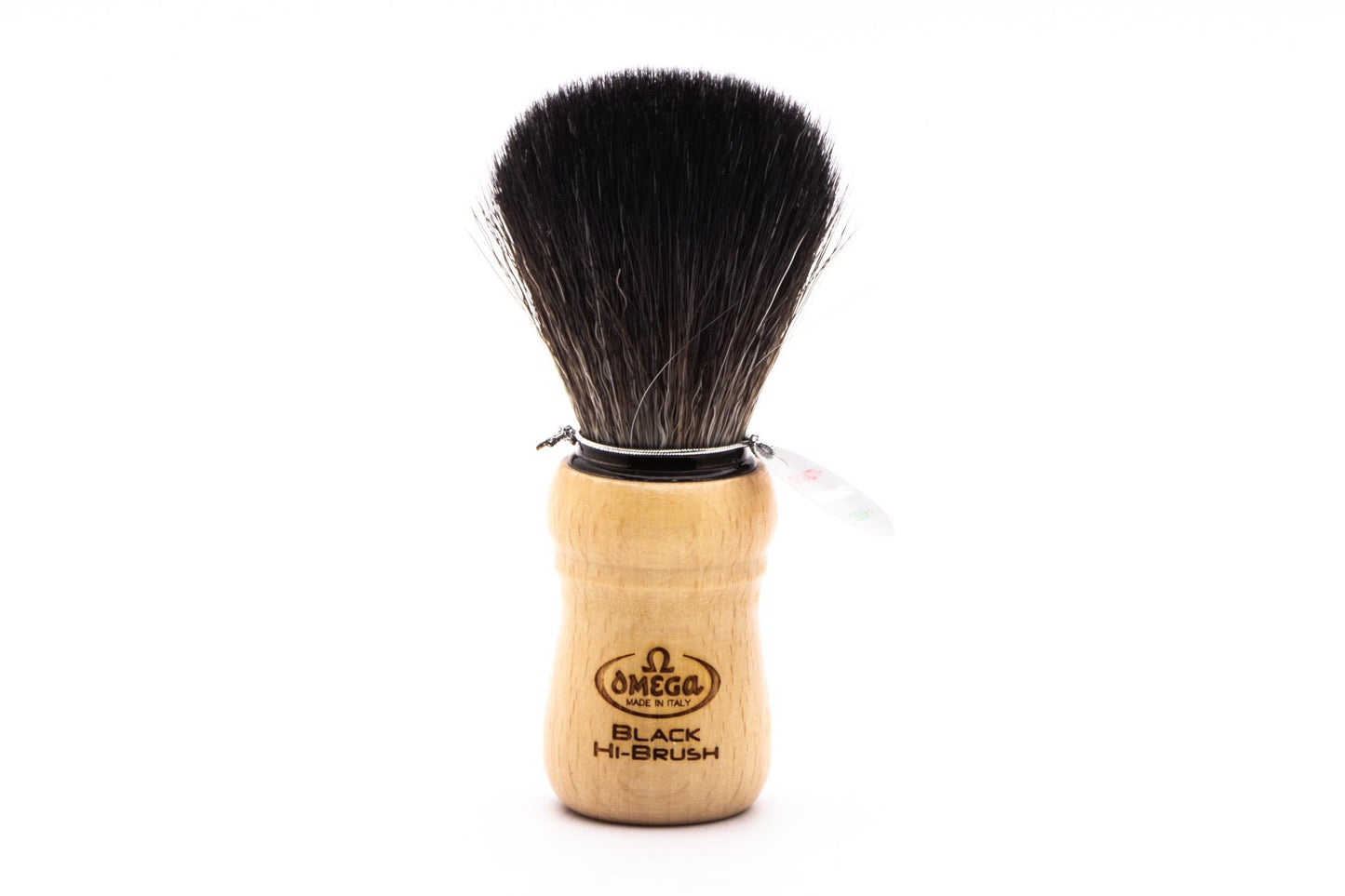 Omega 196228 Black HI-BRUSH Synthetic Shaving Brush
