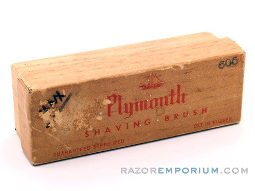 Plymouth Pure Badger Shaving Brush w/ Box