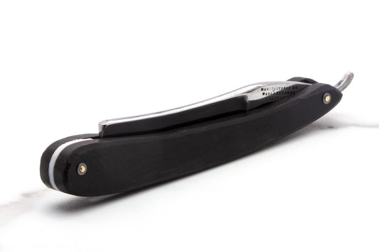 6/8" Vintage Restored Wade & Butcher Straight Razor with Dark Horn Scales