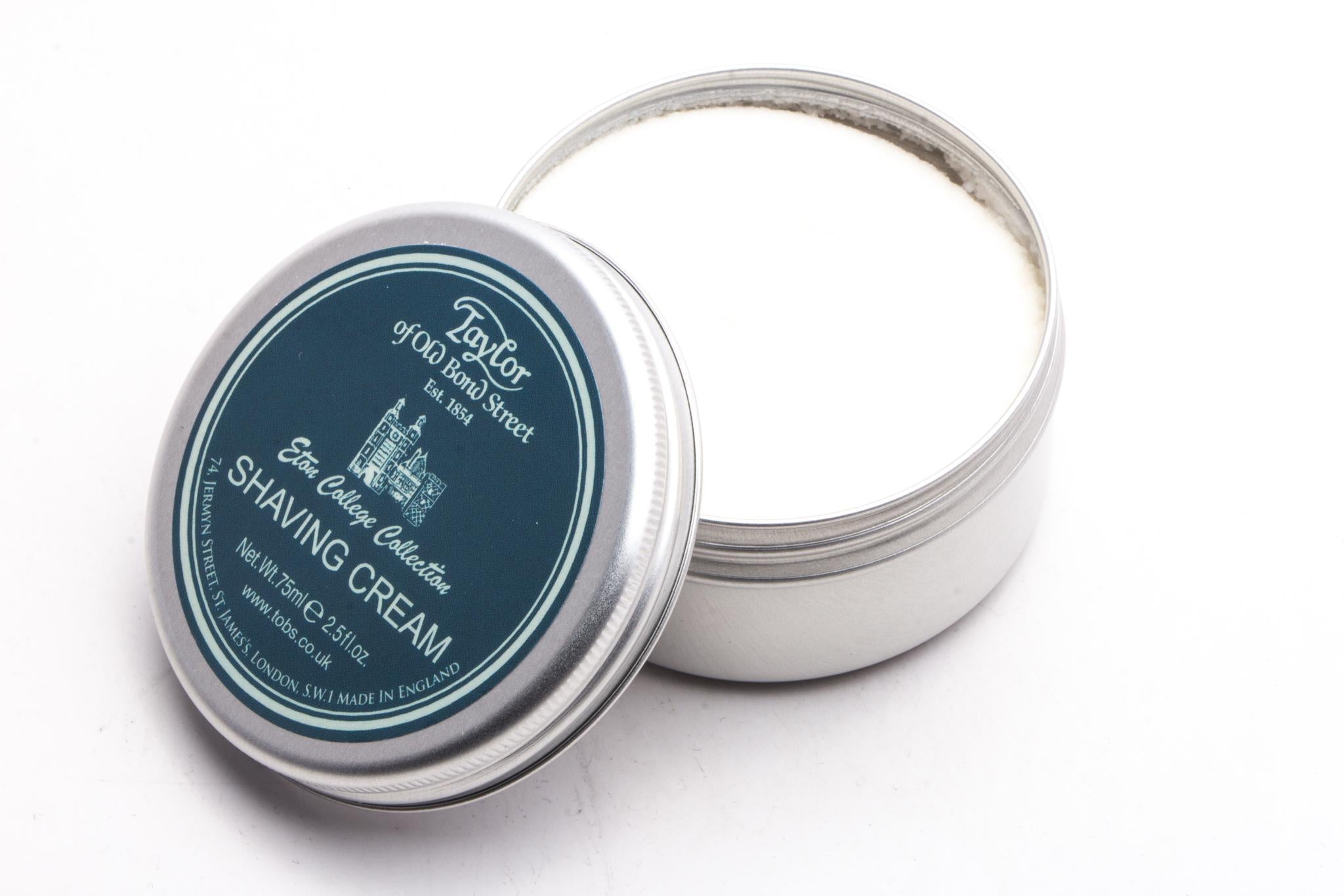 Collegiate Razor Taylor Of Old Bond Street | Eton College Shaving Cream Travel Tin 75ml ...