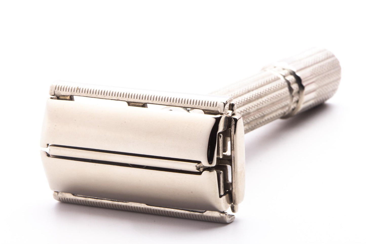 1958 D1 Gillette Red Dot Fatboy Adjustable Double Edge Safety Razor | Factory Nickel Revamp