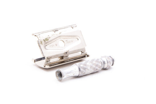 1940's Gillette Ball End Tech Spiral Handle Travel Razor  | Made In England