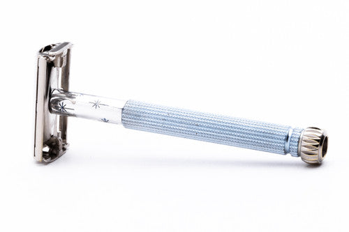 1965 K1 Gillette Blue Star Lady Gillette Double Edge Safety Razor | Factory Nickel Revamp