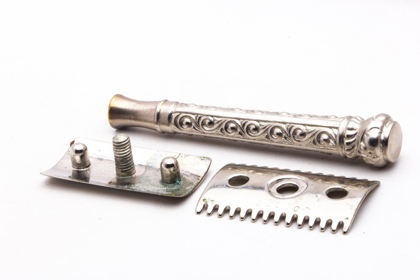 1910's Gillette ABC Pocket Edition With Basket Weave Case Set | Original Condition