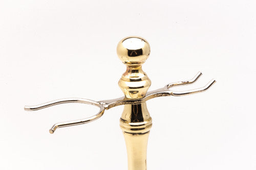 Black and Gold Razor, Brush, and Bowl Stand