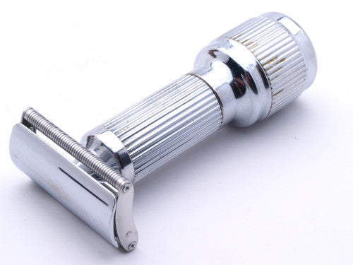 Stahly Live Blade Wind Up Vibrating DE Safety Razor w/ Wood Box