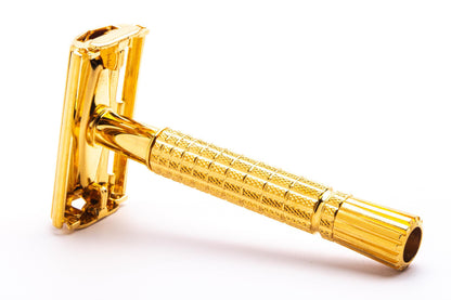 1966 L1 Gillette Flare Tip Super Speed DE Safety Razor | 24k Gold Revamp
