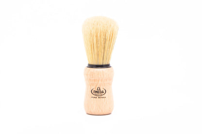 Omega 10005 Beech Wood Handle Boar Shaving Brush