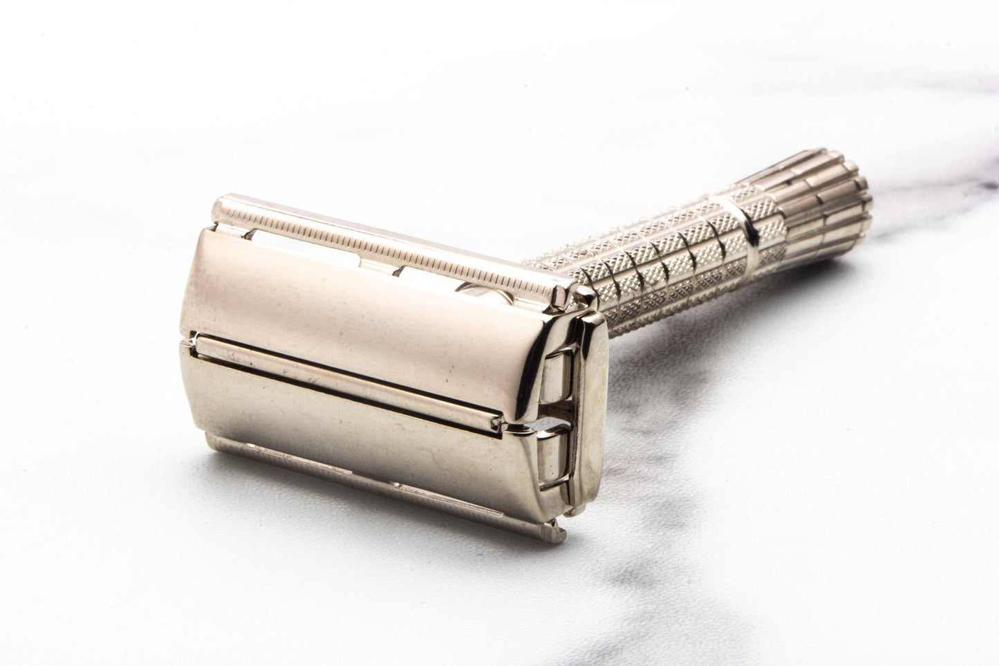1954 Z4 Gillette Flare Tip TTO Super Speed Double Edge Safety Razor | Factory Nickel Revamp