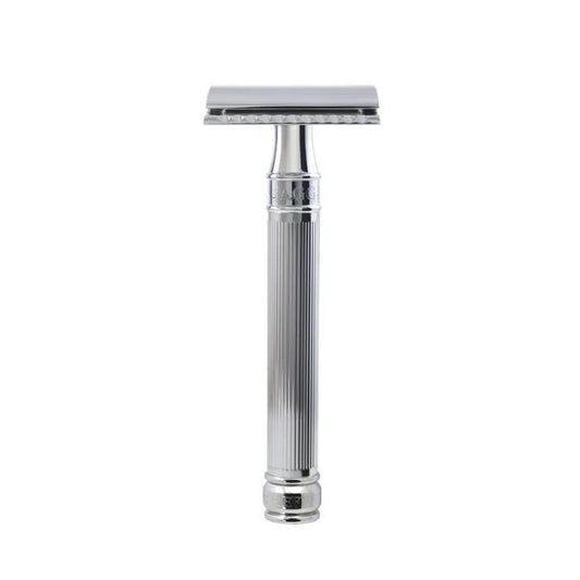 Edwin Jagger | DE89 Double Edge Safety Razor Long Lined - Chrome