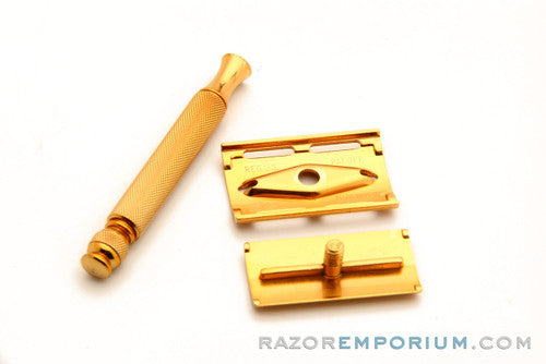1930's Gillette Ball End Gold Tech Razor in Red Box