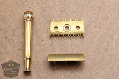 Gillette 1920's Basketweave Pocket Edition - Old Type  (DE) Travel Set