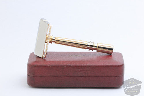 Gem 1930's Micromatic Razor Single Edge TTO in Brown Case