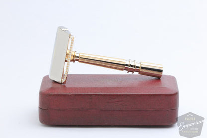 Gem 1930's Micromatic Razor Single Edge TTO in Brown Case