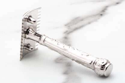 1918 Pocket Edition Double Edge Safety Razor Floral Edition | Rhodium Revamp